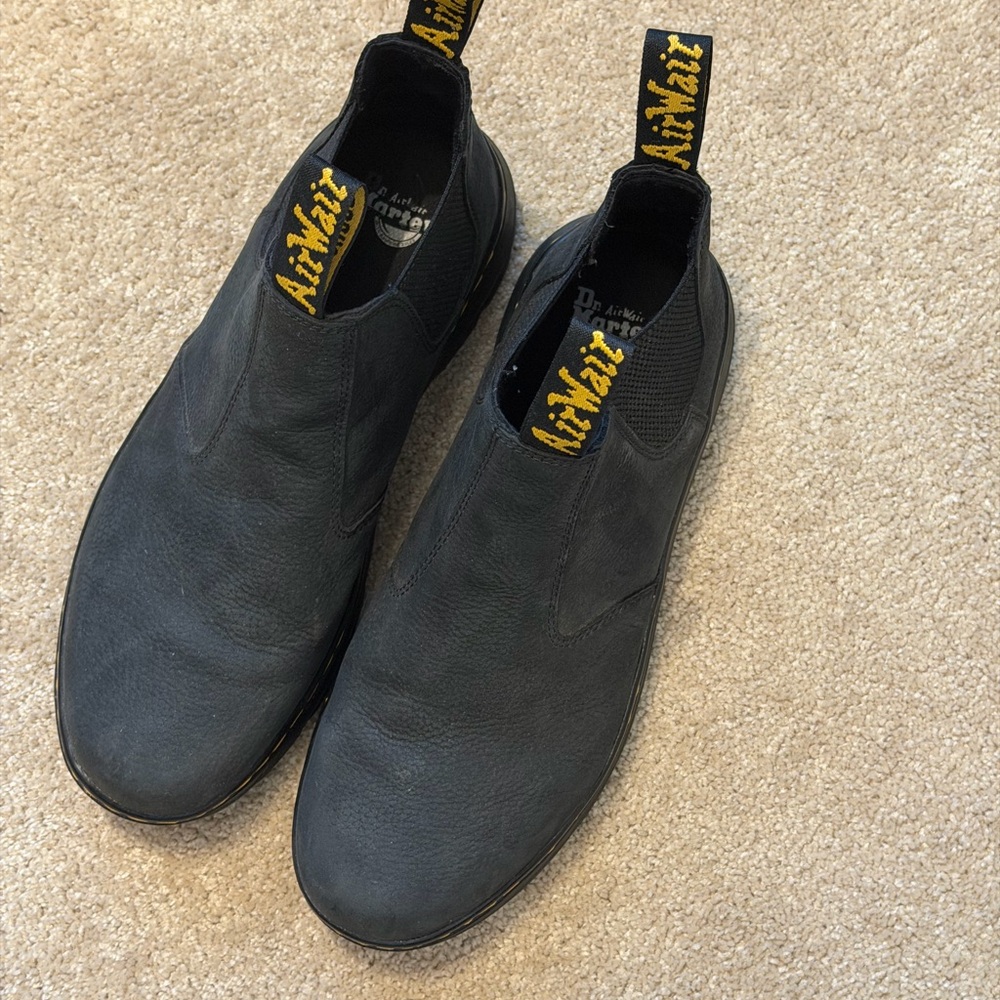 Dr. Martens Black Slip-On Leather Loafers
